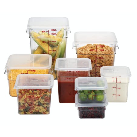 Thunder Group PLSFT018PC 18 QT Clear Polycarbonate Food Storage Contai –  Champs Restaurant Supply