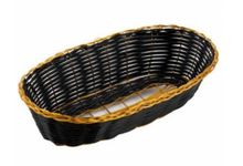 Load image into Gallery viewer, Winco, Black/Gold Poly Woven Baskets (Pack of 12, Various Sizes)