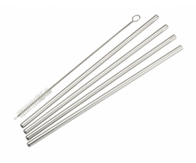 Load image into Gallery viewer, Winco, Stainless Steel Drinking Straws (Set of 4, Straight/Curved)