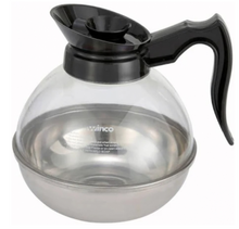Load image into Gallery viewer, Winco, Coffee Decanter/Pot with Stainless Steel Base (Black/Orange Top)
