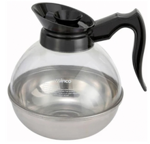 Load image into Gallery viewer, Winco, Coffee Decanter/Pot with Stainless Steel Base (Black/Orange Top)