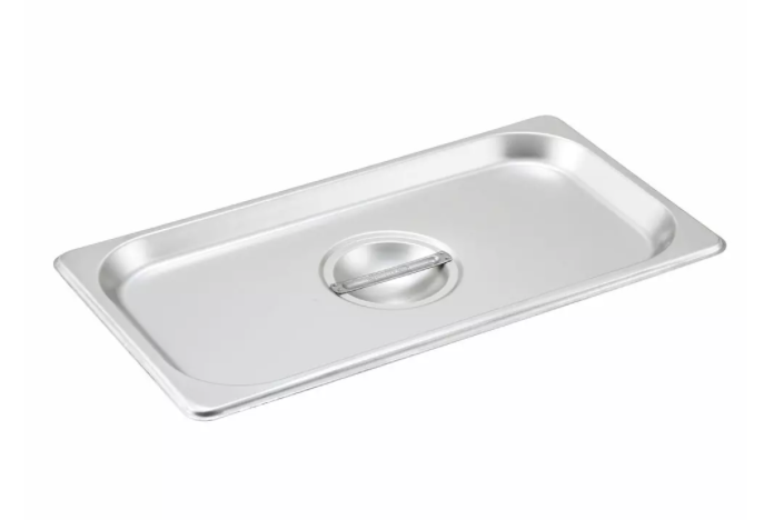 Winco, Stainless Steel Third Size Steam Pan Covers (Various Heights)