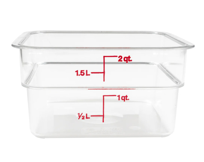 Thunder Group, 2 Quart Clear Polycarbonate Square Storage Container