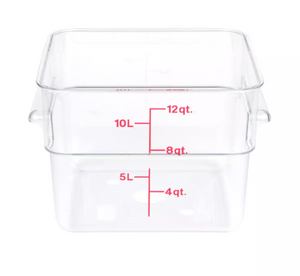 Thunder Group, 12 Quart Clear Polycarbonate Square Storage Container