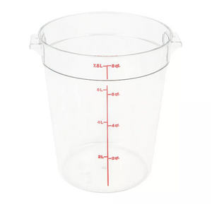 Thunder Group, 8 Quart Clear Polycarbonate Circle Storage Container