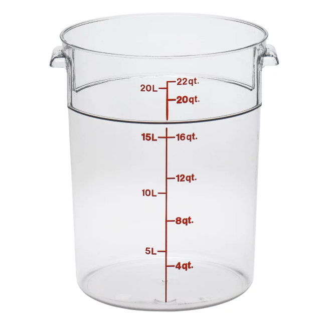 Thunder Group, 22 Quart Clear Polycarbonate Circle Storage Container