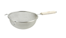 Load image into Gallery viewer, Winco, Tinned Double Mesh Flat Handle Strainer (Various Sizes)