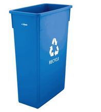 Load image into Gallery viewer, Winco, 23 Gallon Slender Recycle Trash Cans (Green / Blue)
