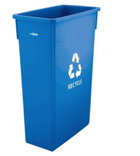 Load image into Gallery viewer, Winco, 23 Gallon Slender Recycle Trash Cans (Green / Blue)