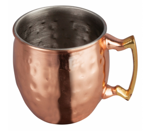 Winco, Copper Plated Moscow Mule Mugs (Hammered Finish)