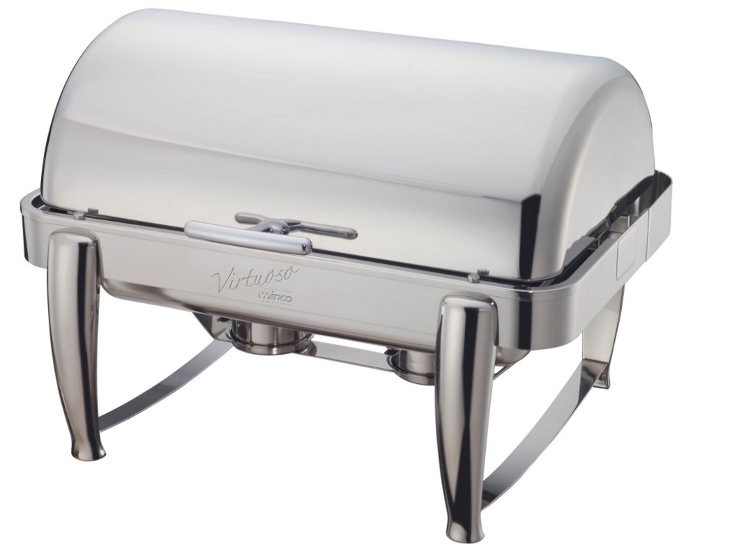 Winco, Virtuoso 8 QT Full Size Chafer with Stainless Steel Accents
