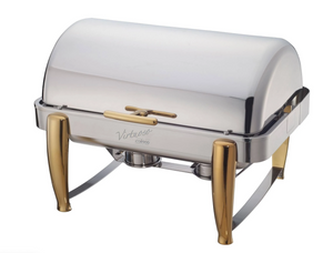 Winco, Virtuoso 8 QT Full Size Chafer with Gold-Tone Accents