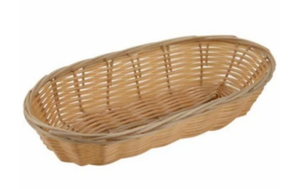 Winco, Tan Poly Woven Baskets (Pack of 12, Various Sizes)