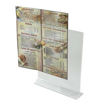 Load image into Gallery viewer, Winco, Double Sided Clear Acrylic Menu Stands
