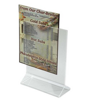 Load image into Gallery viewer, Winco, Double Sided Clear Acrylic Menu Stands
