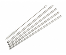 Load image into Gallery viewer, Winco, Stainless Steel Drinking Straws (Set of 4, Straight/Curved)
