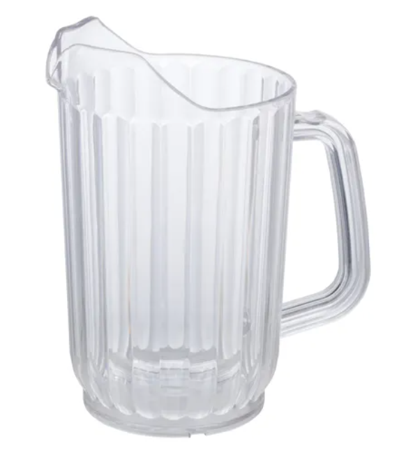 Winco, Single Spout Clear Water Pitchers (Various Sizes)