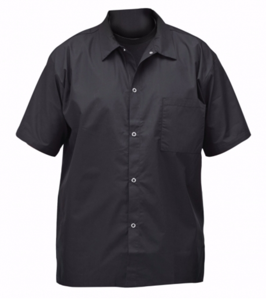 Jcc, Short Sleeve Chef Shirt (Black)