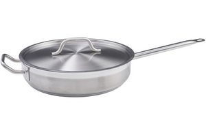 Winco, Stainless Steel Saute Pans with Cover (Various Sizes)