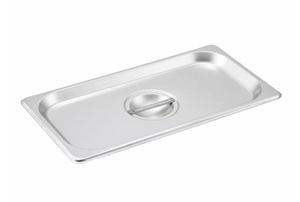 Winco, Stainless Steel Third Size Steam Pan Covers (Various Heights)