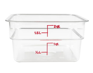 Thunder Group PLSFT018PC, 18-Quart Polycarbonate Square Food Storage  Containers, Clear