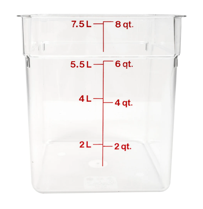 Thunder Group, 8 Quart Clear Polycarbonate Square Storage Container