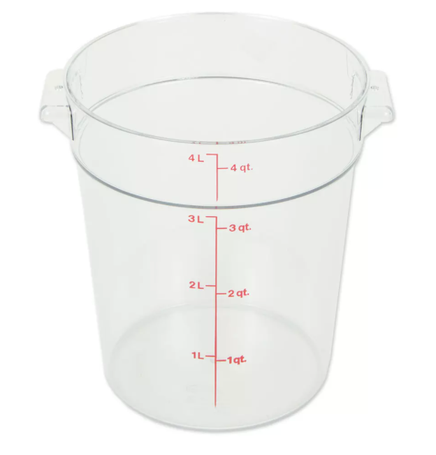 Thunder Group, 4 Quart Clear Polycarbonate Circle Storage Container