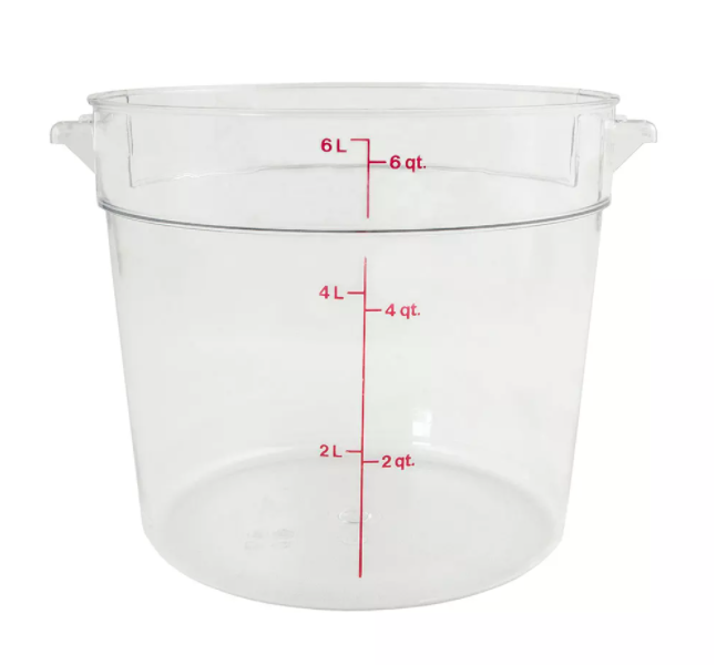 Thunder Group, 6 Quart Clear Polycarbonate Circle Storage Container