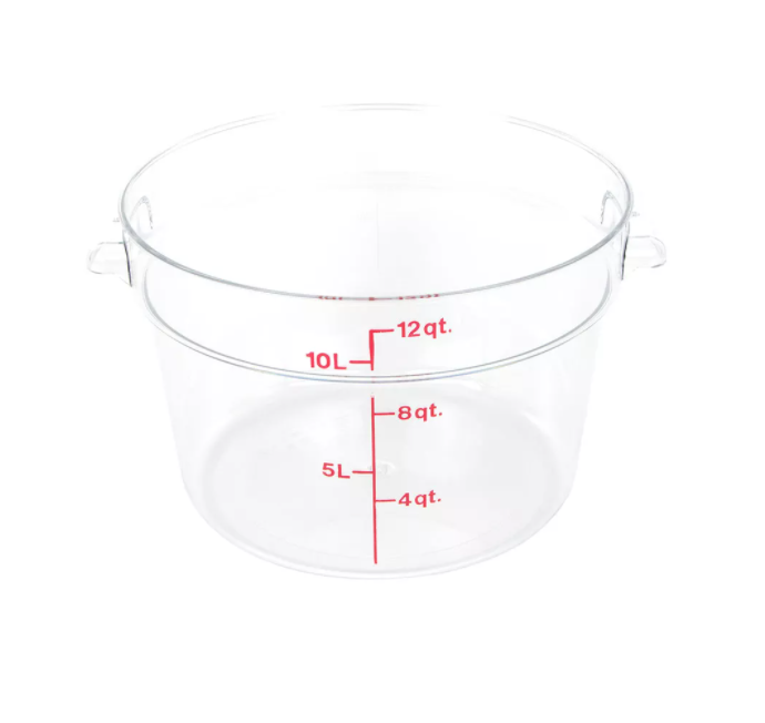 Thunder Group, 12 Quart Clear Polycarbonate Circle Storage Container