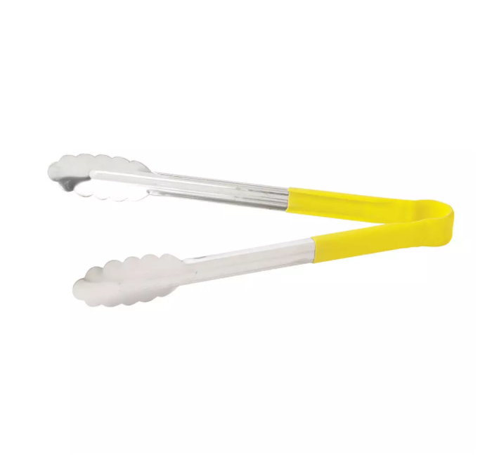 Color Code Tongs Winco, Heavy Duty Color-Coded Plastic Handle Utility Tongs (Various Si ...