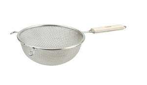 Winco, Tinned Double Mesh Flat Handle Strainer (Various Sizes)