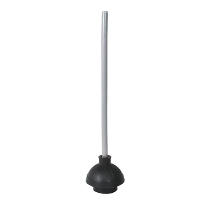 Rubber, Toilet Plunger with Wooden Handle