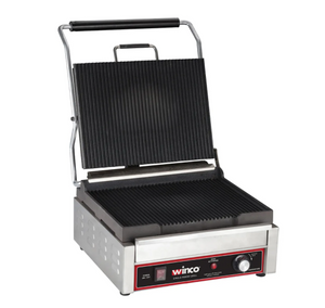 Winco, Commercial Panini Press with Cast Iron Grooves (Single / Double)