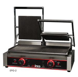 Winco, Commercial Panini Press with Cast Iron Grooves (Single / Double)