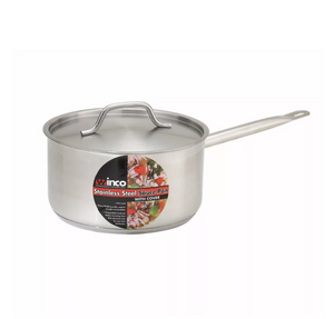 Winco, Stainless Steel Sauce Pans with Cover (Various Sizes)